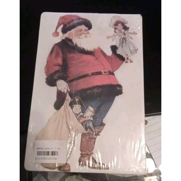 Vtg 80's 4 Coasters- 2 Hotmats Yesterboard USA Santa Christmas - Picture 3 of 3